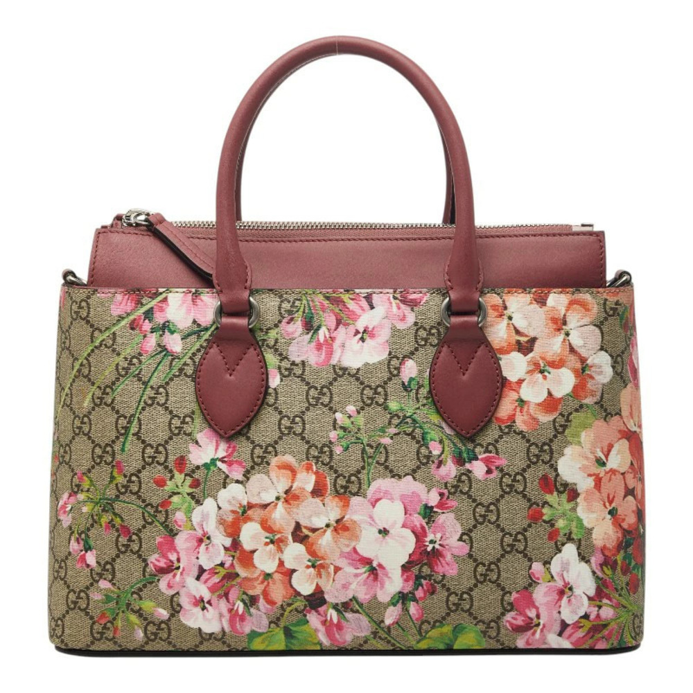 Gucci GG Blooms handbag Beige Cream Pink Leather